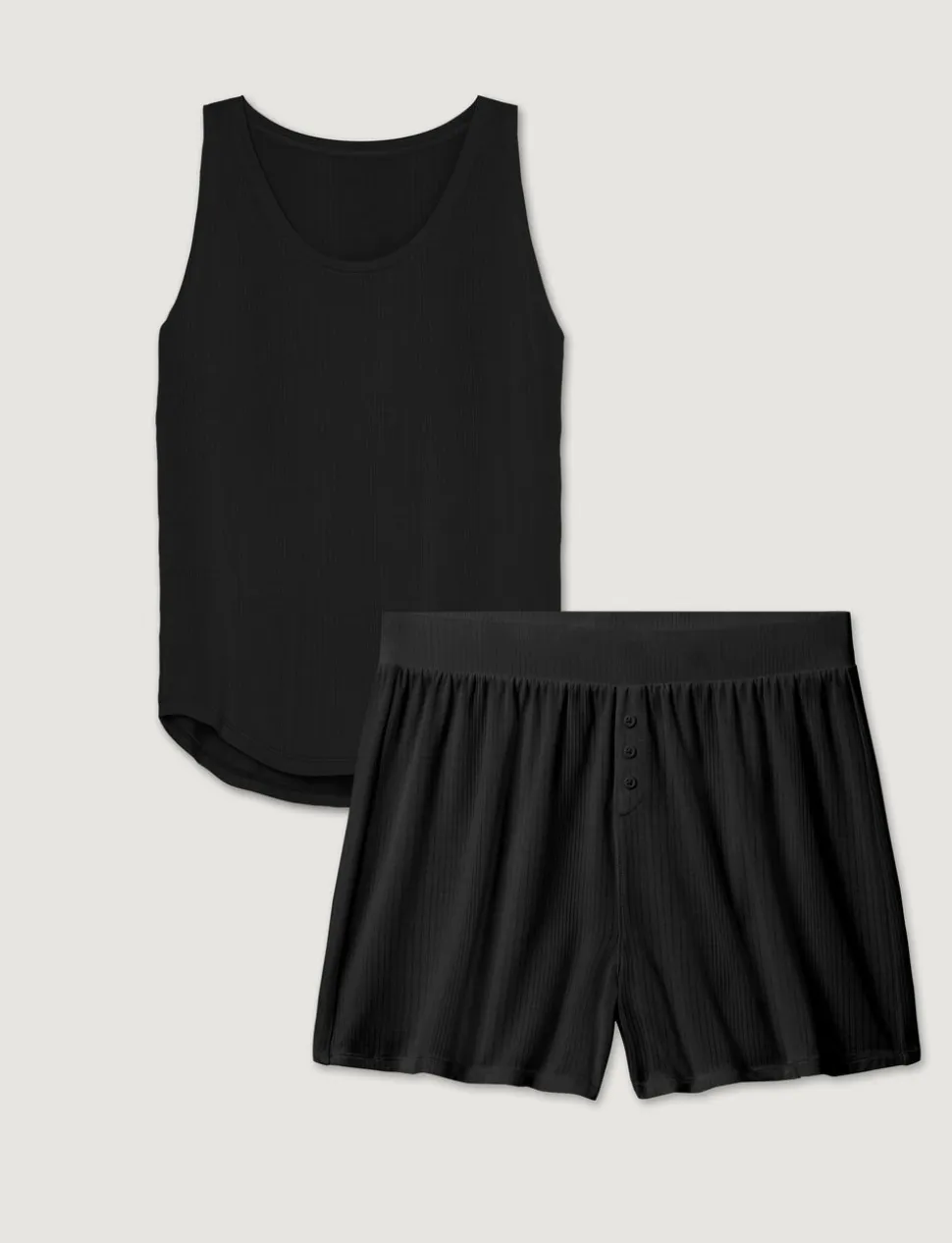 Women's Second Skin Luxe Rib Sleep Tank & Short Set
