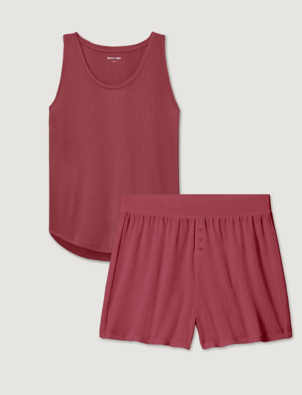 Women's Second Skin Luxe Rib Sleep Tank & Short Set