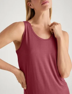 Women's Second Skin Luxe Rib Sleep Tank & Short Set