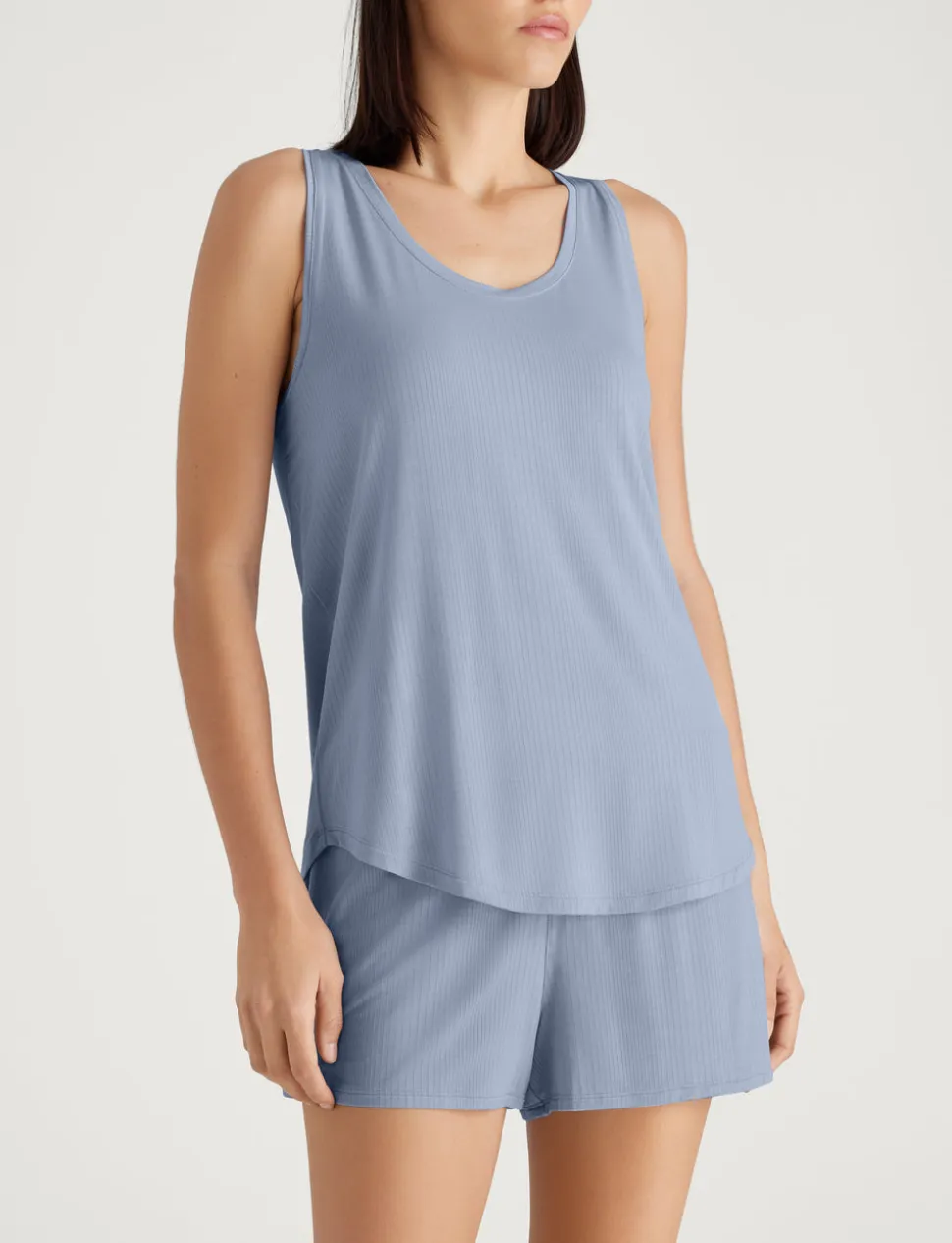 Women's Second Skin Luxe Rib Sleep Tank & Short Set