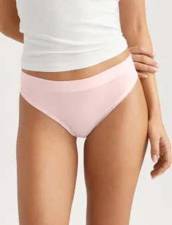 Women's Second Skin Luxe Rib Thong (3-Pack)