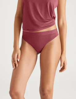 Women's Second Skin Luxe Rib Thong