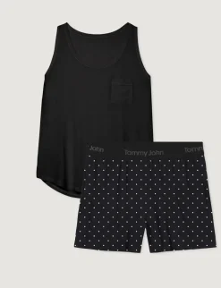 Women's Second Skin Sleep Pocket Tank & Short Set