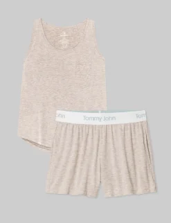 Women's Second Skin Sleep Pocket Tank & Short Set