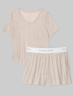 Women's Second Skin Sleep Pocket Tee & Short Set
