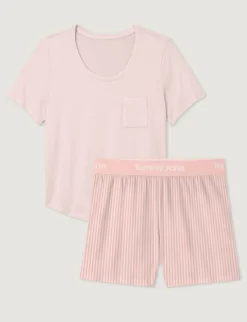 Women's Second Skin Sleep Pocket Tee & Short Set