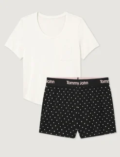 Women's Second Skin Sleep Pocket Tee & Short Set