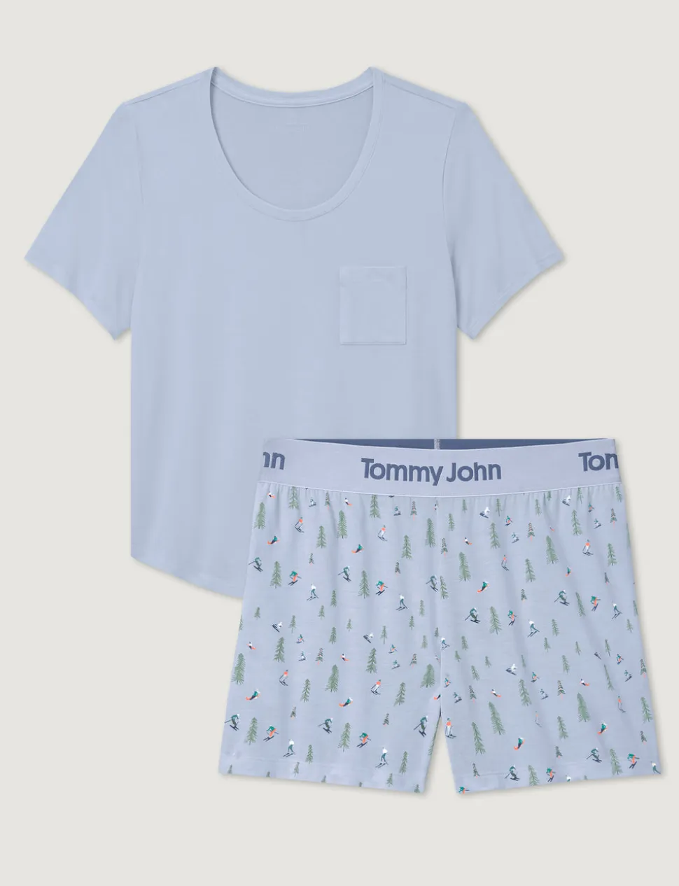 Women's Second Skin Sleep Pocket Tee & Short Set