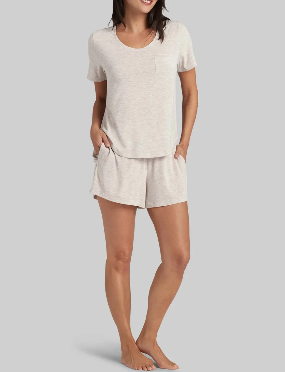 Women's Second Skin Sleep Pocket Tee & Short Set