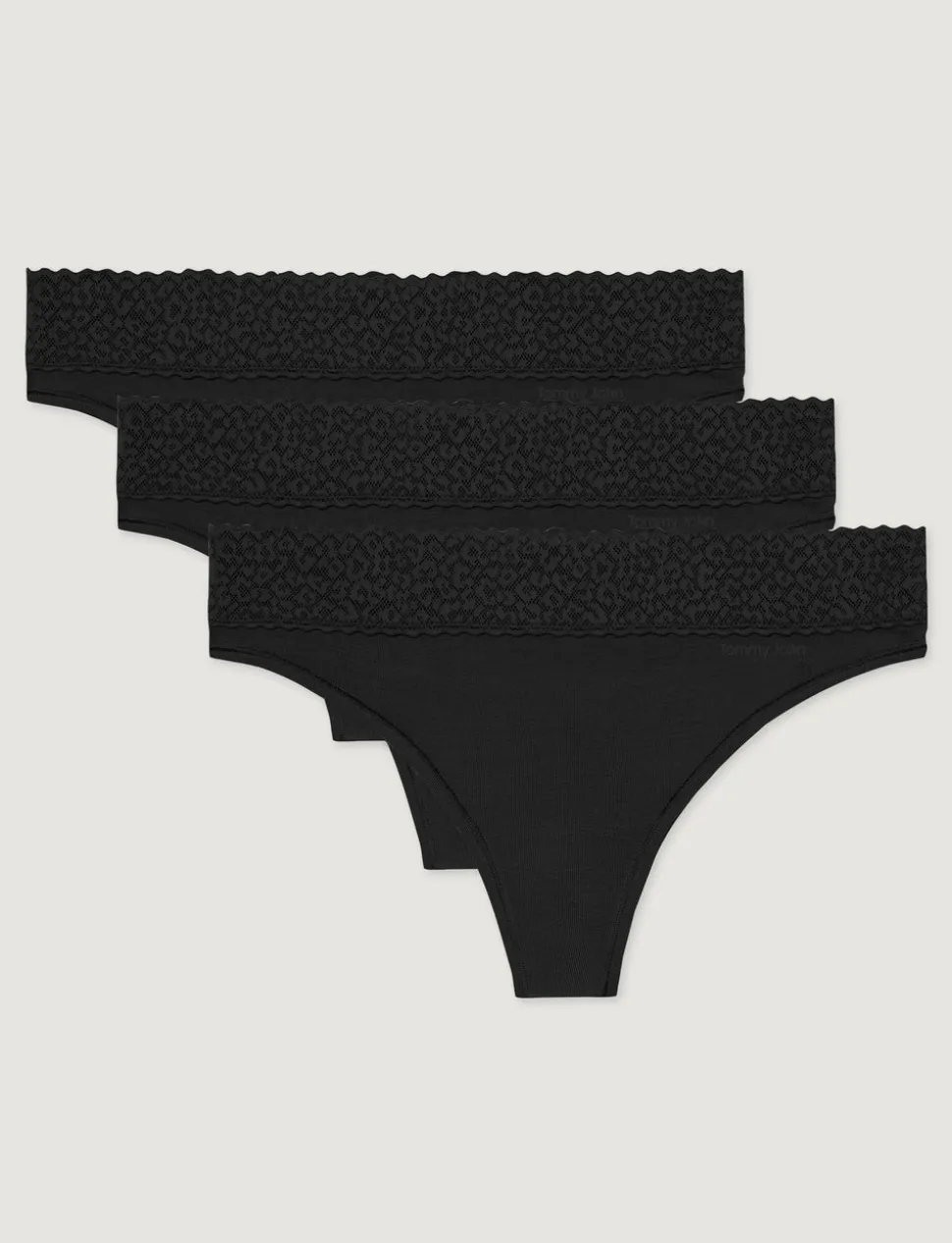Women's Second Skin Thong, Lace Waist (5-Pack)