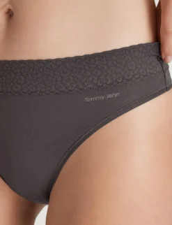 Women's Second Skin Thong, Lace Waist (5-Pack)