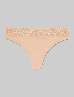 Women's Second Skin Thong, Lace Waist (5-Pack)
