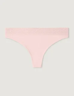 Women's Second Skin Thong, Lace Waist (5-Pack)