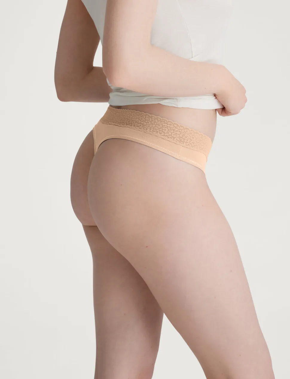 Women's Second Skin Thong, Lace Waist (5-Pack)