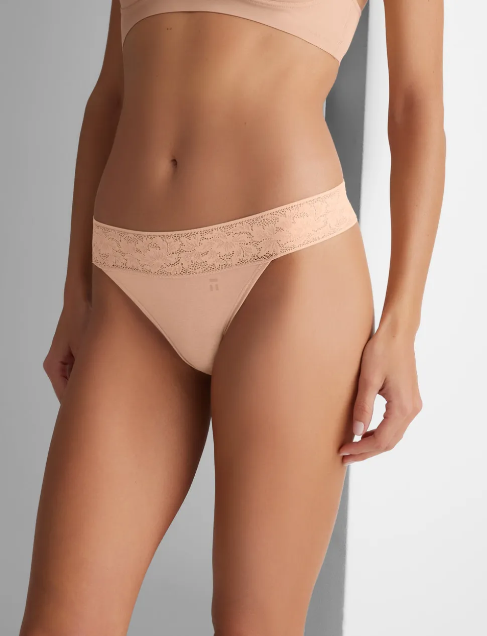 Women's Second Skin Thong, Lace Waist (3-Pack)