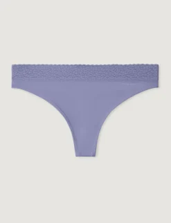 Women's Second Skin Thong, Lace Waist (3-Pack)