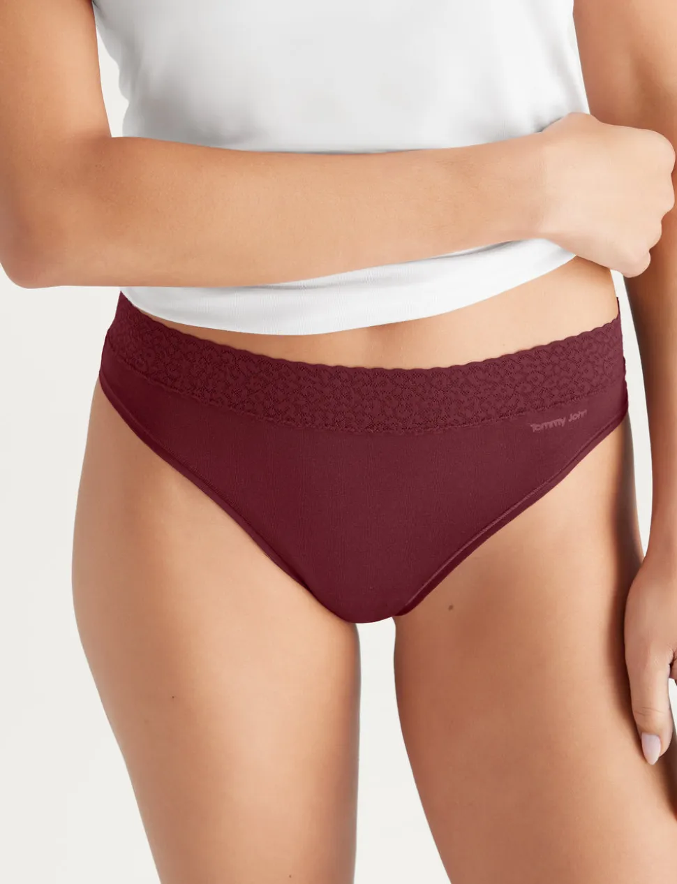Women's Second Skin Thong, Lace Waist (3-Pack)