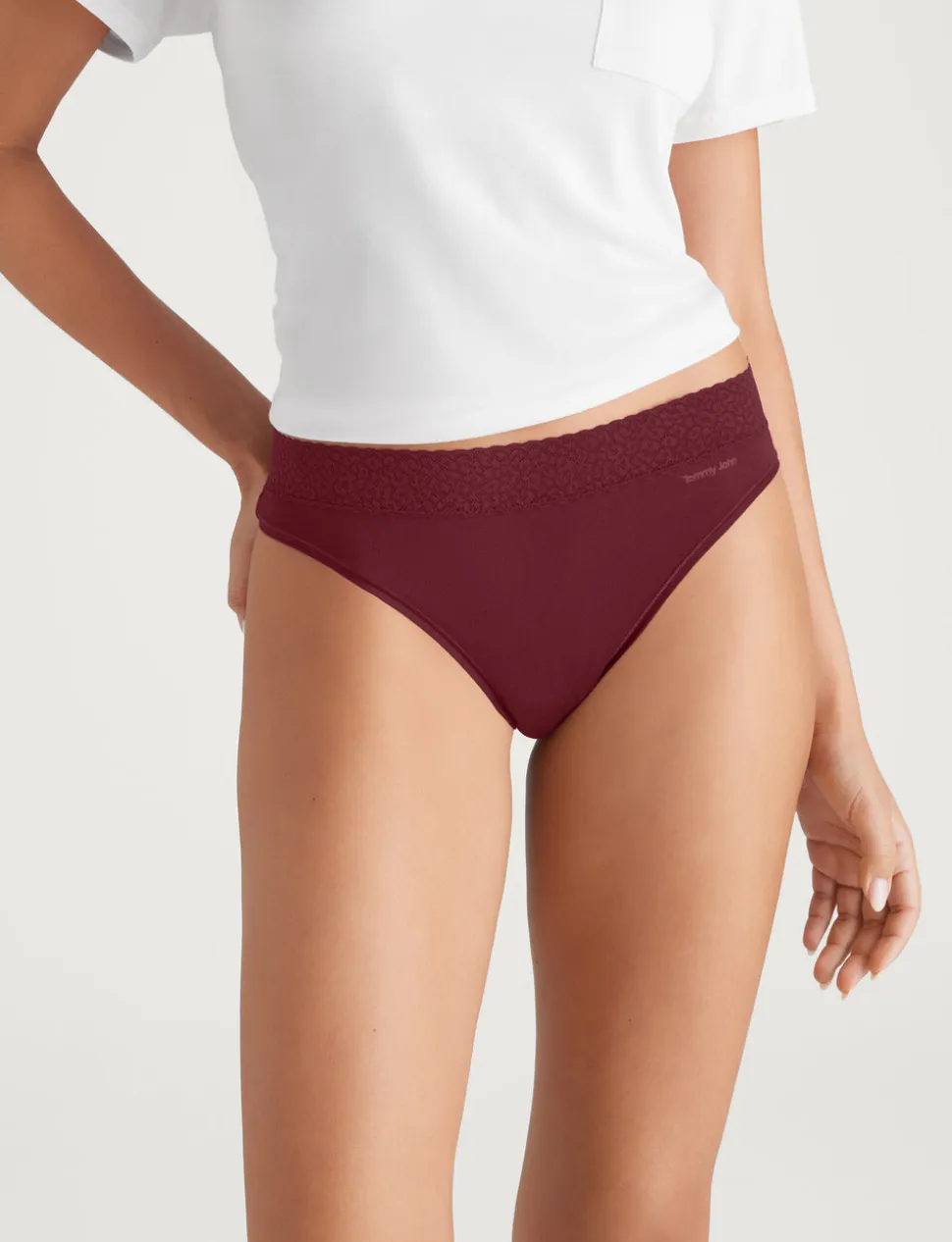 Women's Second Skin Thong, Lace Waist (3-Pack)