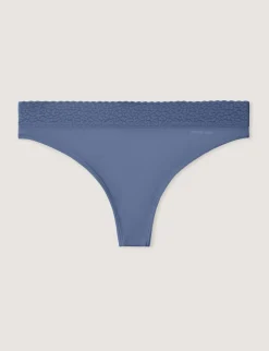 Women's Second Skin Thong, Lace Waist (3-Pack)