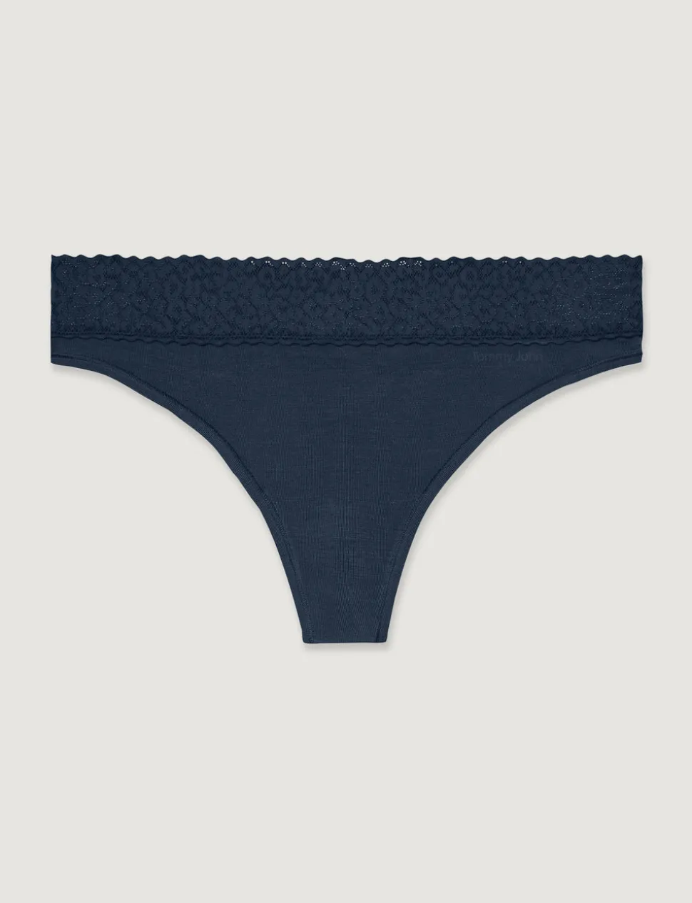 Women's Second Skin Thong, Lace Waist