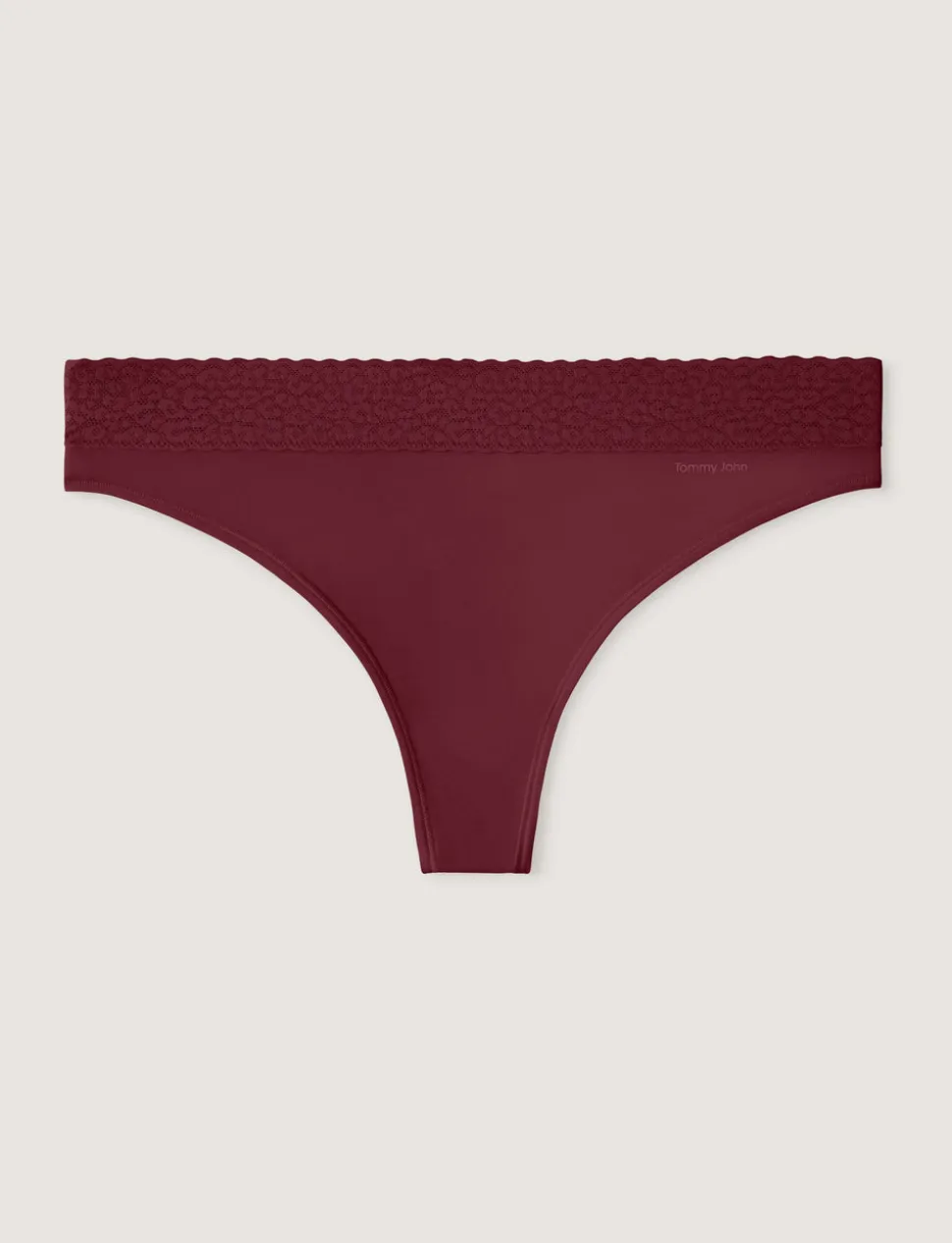 Women's Second Skin Thong, Lace Waist