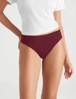 Women's Second Skin Thong, Lace Waist