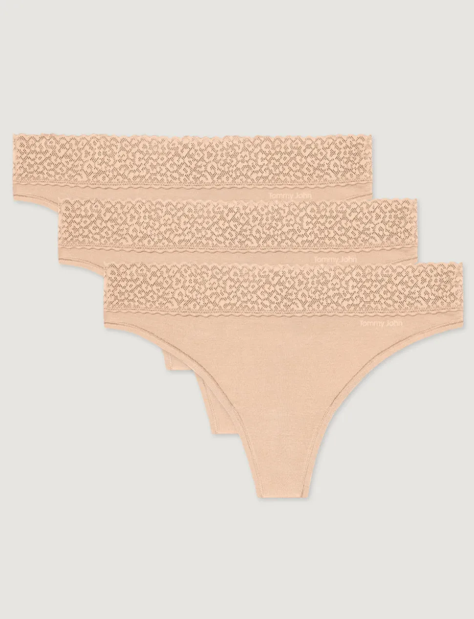 Women's Second Skin Thong, Lace Waist
