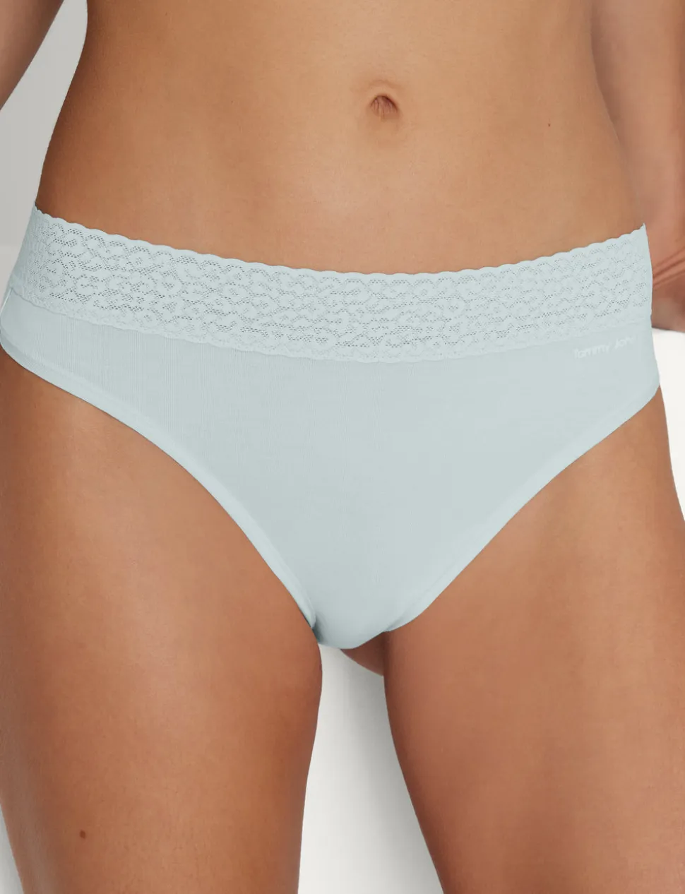 Women's Second Skin Thong, Lace Waist